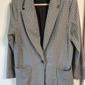 a new day Blue and Black Checked Blazer